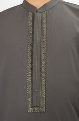 SAGE GREEN EMBROIDERED KURTA PAJAMA