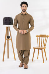 LIGHT BROWN BLENDED KAMEEZ SHALWAR