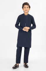 NAVY EMBROIDERED KURTA PAJAMA
