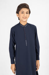 NAVY EMBROIDERED KURTA PAJAMA