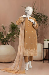 EMBROIDERED CAMBRIC 3PCS UNSTITCHED