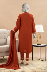 EMBROIDERED CAMBRIC STITCHED 3 PIECE