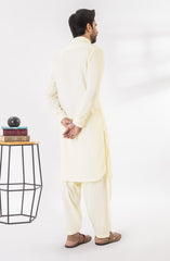 CREAM BLENDED KAMEEZ SHALWAR