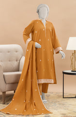 EMBROIDERED CAMBRIC STITCHED 3 PIECE