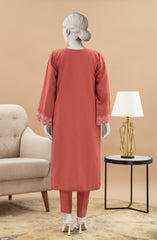 EMBROIDERED CROSS HATCH STITCHED 2 PIECE