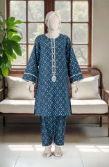 EMBROIDERED PRINTED LAWN STITCHED 2 PIECE
