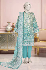 EMBROIDERED PRINTED LAWN 3PCS UNSTITCHED