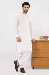 SUMMER'25 MEN KAMEEZ SHALWAR OFF WHITE