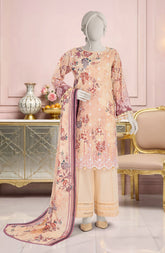 EMBROIDERED PRINTED LAWN 3PCS UNSTITCHED