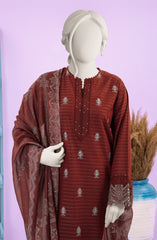 EMBROIDERED ZARI TAAR 3PCS UNSTITCHED