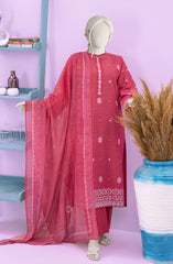 EMBROIDERED ZARI TAAR 3PCS UNSTITCHED