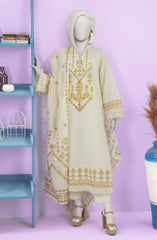 EMBROIDERED ZARI TAAR 3PCS UNSTITCHED