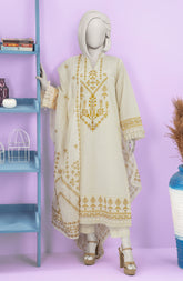 EMBROIDERED ZARI TAAR 3PCS UNSTITCHED