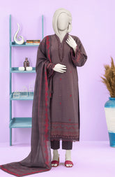 EMBROIDERED ZARI TAAR 3PCS UNSTITCHED