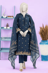 EMBROIDERED ZARI TAAR 3PCS UNSTITCHED