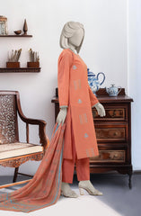 EMBROIDERED ZARI TAR STITCHED 3 PIECE