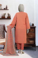 EMBROIDERED ZARI TAR STITCHED 3 PIECE