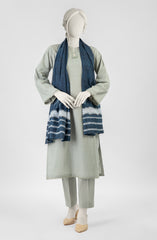 INDIGO PRINTED VISCOSE STOLE