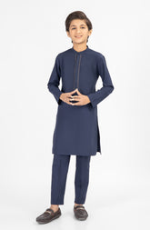 NAVY BLUE EMBROIDERED KURTA PAJAMA