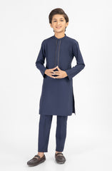 NAVY BLUE EMBROIDERED KURTA PAJAMA