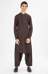 SUMMER'25 TEENS CASUAL KAMEEZ SHALWAR BURNT AMBER