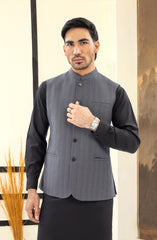 CHARCOAL BLENDED WAISTCOAT