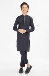 CHARCOAL EMBROIDERED KURTA PAJAMA