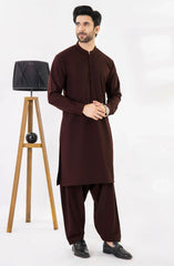MAROON BLENDED KAMEEZ SHALWAR