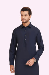 NAVY BLENDED KAMEEZ SHALWAR
