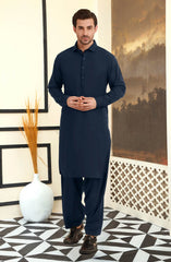 NAVY BLENDED KAMEEZ SHALWAR