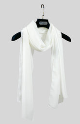 WHITE KOREAN CHIFFON STOLE
