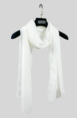 WHITE KOREAN CHIFFON STOLE