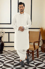 SUMMER'25 MEN KAMEEZ SHALWAR OFF WHITE