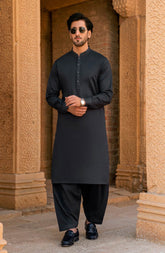 CHARCOAL 100% COTTON KAMEEZ SHALWAR