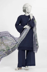 EMBROIDERED CAMBRIC 3PCS UNSTITCHED