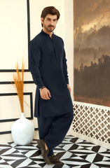 NAVY BLENDED KAMEEZ SHALWAR