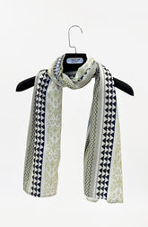 OFF WHITE PRINTED VISCOSE STOLE