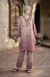 EMBROIDERED CAMBRIC STITCHED 2 PIECE
