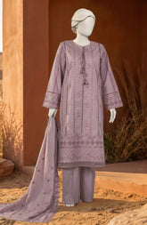 EMBROIDERED CAMBRIC 3PCS UNSTITCHED