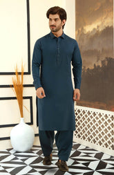 TEAL BLUE 100% COTTON KAMEEZ SHALWAR