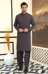 PURPLE BLENDED KAMEEZ SHALWAR