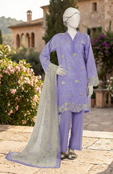 EMBROIDERED PRINTED LAWN 3PCS UNSTITCHED