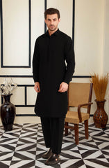 SUMMER'25 MEN KAMEEZ SHALWAR BLACK