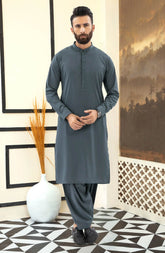 SUMMER'25 MEN KAMEEZ SHALWAR SLATE GREY