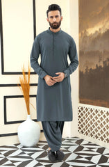 SUMMER'25 MEN KAMEEZ SHALWAR SLATE GREY