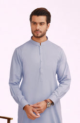 PASTEL-BLUE BLENDED KAMEEZ SHALWAR