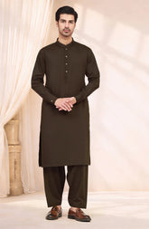 FOREST BROWN BLENDED KAMEEZ SHALWAR