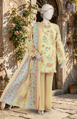 PRINTED TEXTURED LAWN 3PCS UNSTITCHED