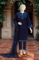 EMBROIDERED CAMBRIC STITCHED 3 PIECE