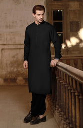 BLACK BLENDED KAMEEZ SHALWAR